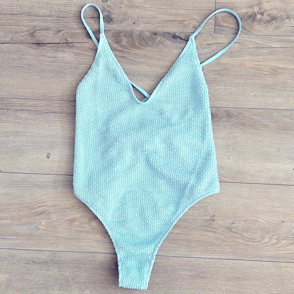 MANGO textured swimsuit